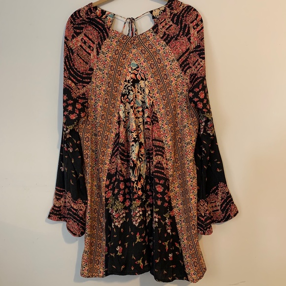 FP Movement by Free People Dresses & Skirts - FP Movement by Free People Black Floral Boho Tunic Dress